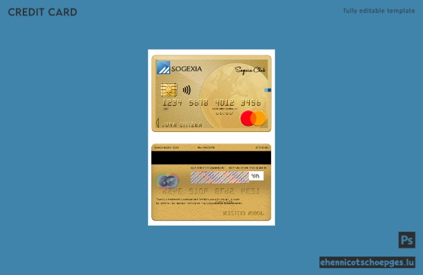 Beispielvorschau der Sogexia Bank Mastercard in Luxemburg